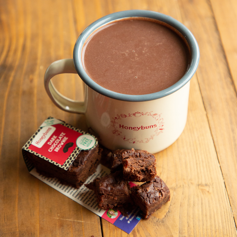 Vegan dark chocolate brownie