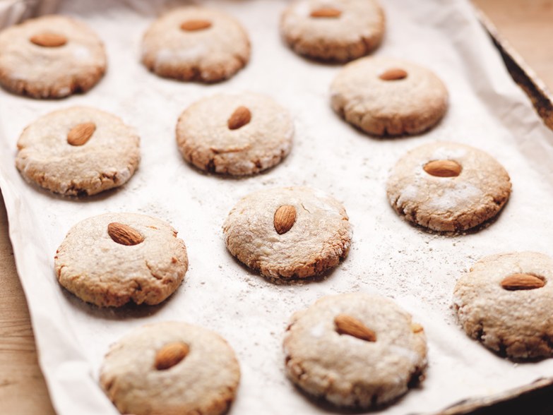 Easy gluten and dairy free Almond Cookie Christmas recipe