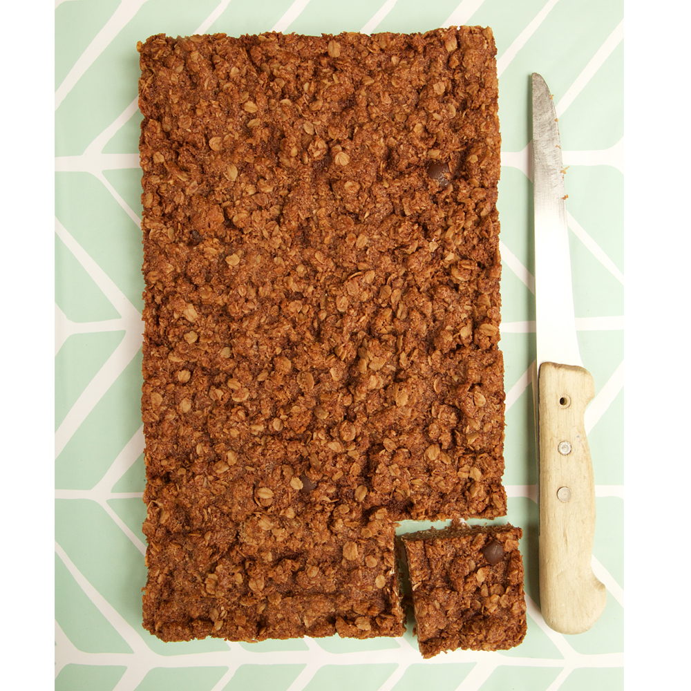 OAty Dark Choc Bar with Coconut uncut traybake 2