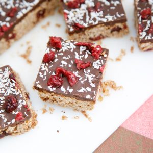 Free from chocolate oat traybake