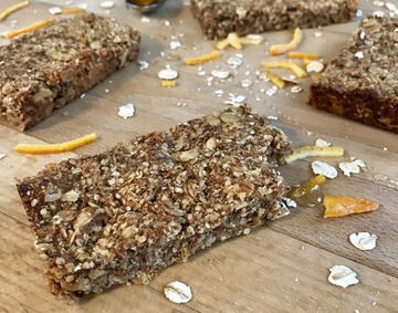 Vegan and gluten free date and orange flapjacks