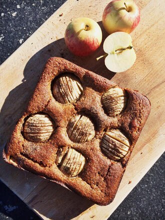Gluten free German apple cake from above