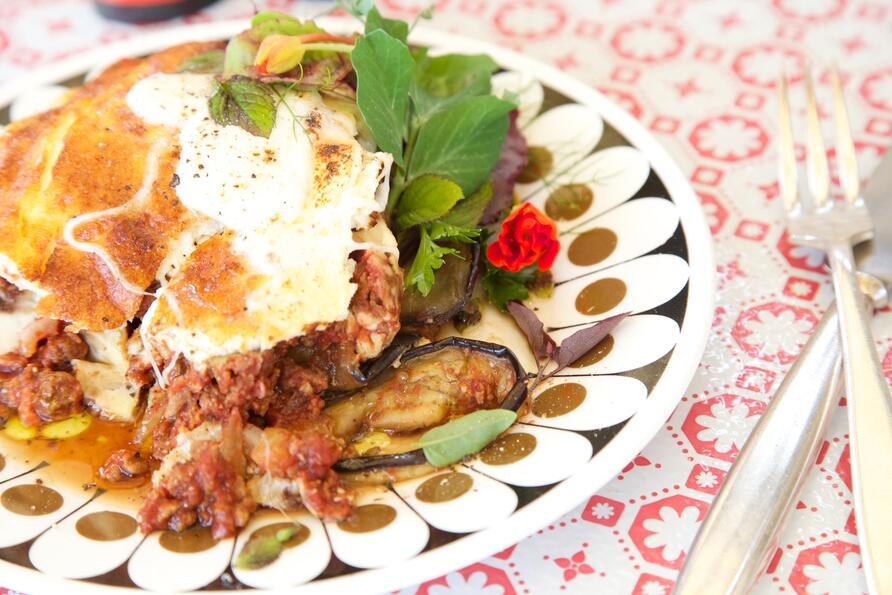 gluten free and vegetarain mogs moussaka