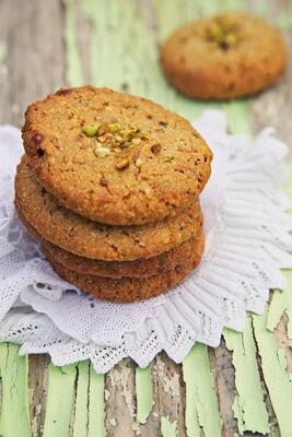 Gluten free Almond and Salted Pistachio Cookie